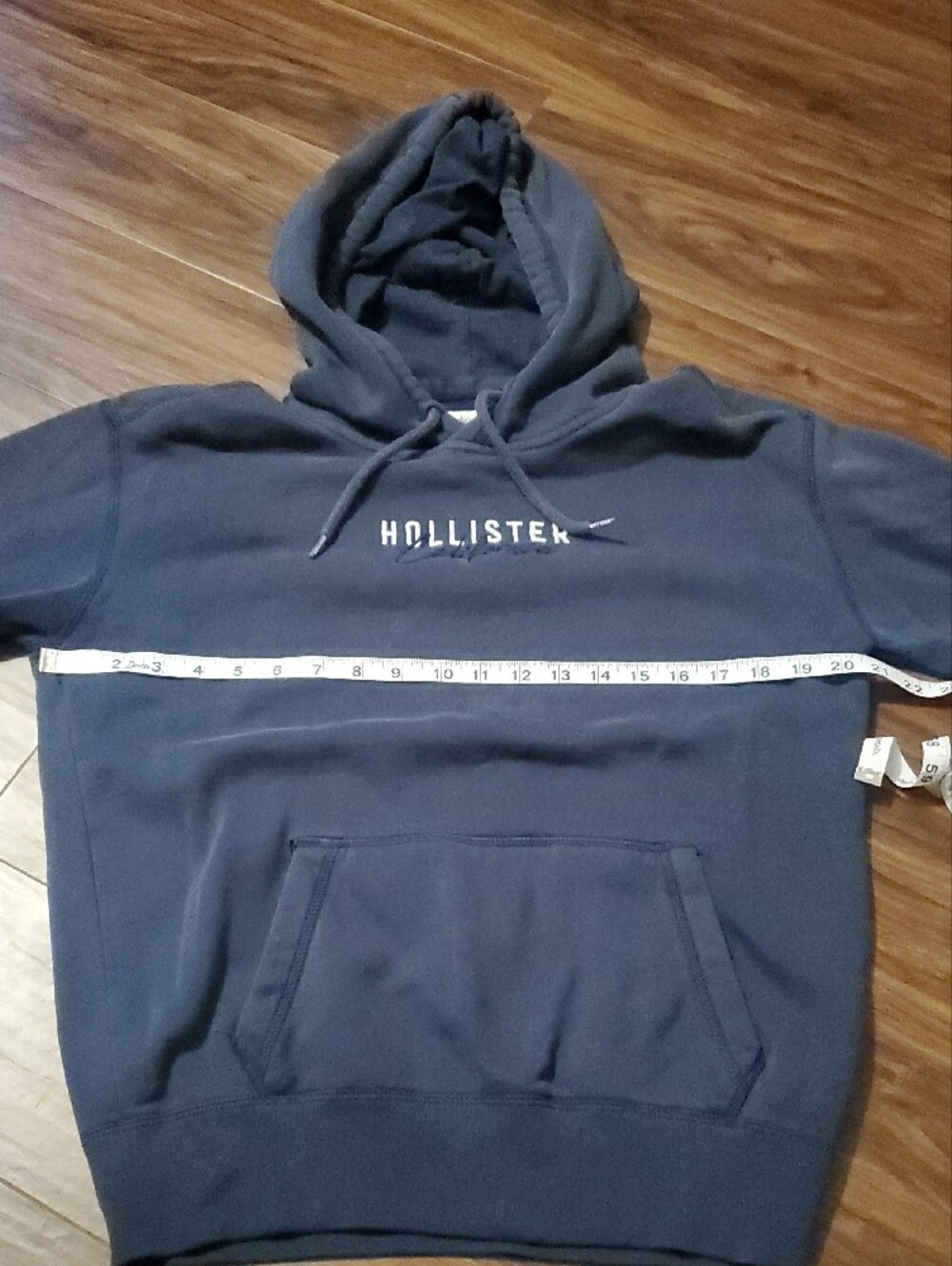 Hollister Dark Navy Logo Hooded Sweatshirt - Picture 5 of 7